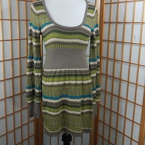 Free People scoop neck, knit long sleeve dress